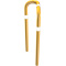 Anti-nudge hoop 90 | one sided- deep version | steel tube  76 mm | yellow / black | one-sided, left | height above ground: 1150 mm | for casting in concrete